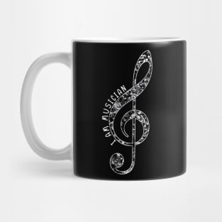 G clef,Treble clef,Love Music,musical notes. Mug